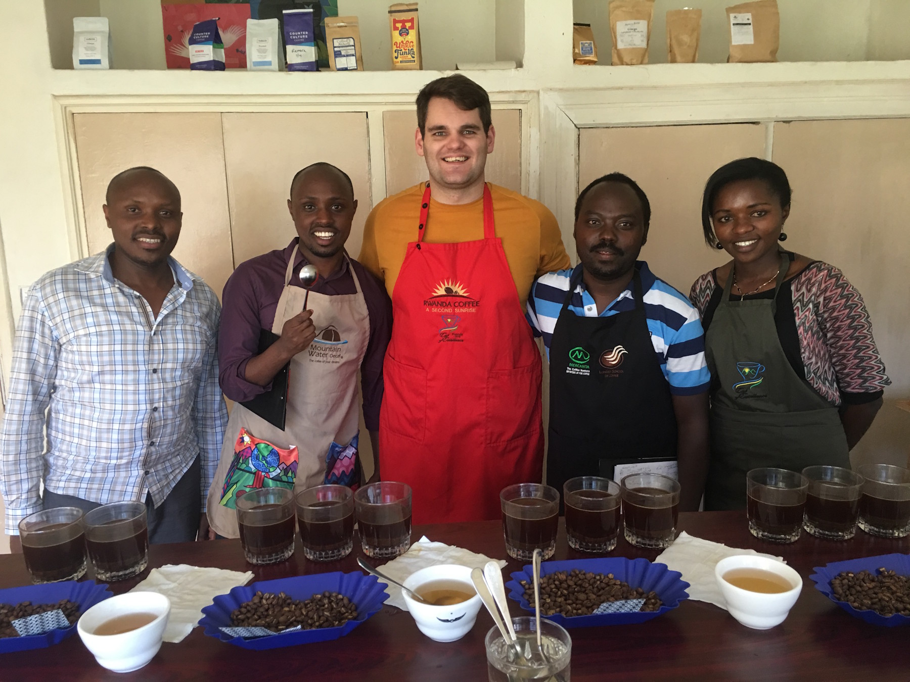 Will Corby, cupping in Rwanda